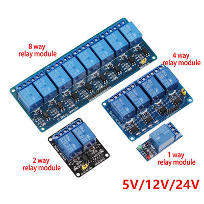 Trigger Tingkat Tinggi dan Rendah 5V/12V/24V Shield untuk Arduino 1 2 4 6 8 Channel Relay Module