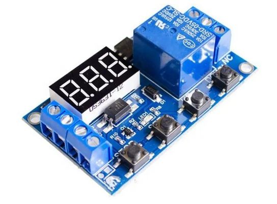 Display LED Digital 12V yang disegel Timer On/Off Relay Switch Board untuk Produksi PCB