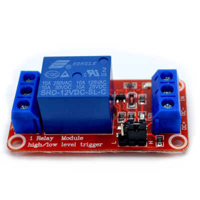 Contact Load 12V 1 Channel Relay Module dengan Isolasi Optocoupler pada Red PCB Board