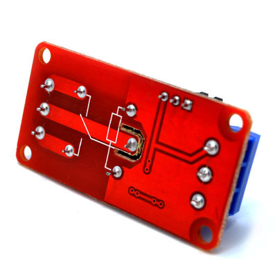 Contact Load 12V 1 Channel Relay Module dengan Isolasi Optocoupler pada Red PCB Board