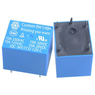 PCB Mini Electromagnetic Relay T73 Daya 10A 10amp 1 Co Dc 5V 12V 24 24V 24vdc 4 Pin 5pin 5pin