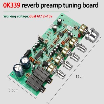 OK339 Series Low Noise Amplifier Board dengan Reverb untuk Dual AC12-15v Power Amplifier Preamp