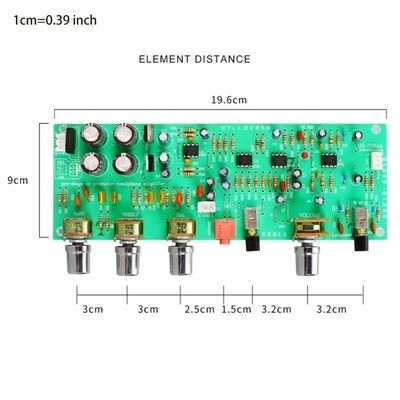 Dual AC Series Power Amplifier Board Preamp DX338A dengan Dual 12V Linear and Comparators
