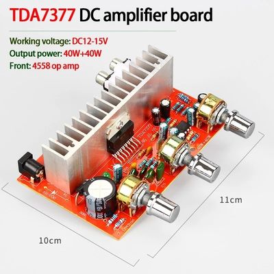 TDA7377 40W*2 DC12V Mobil DIY Stereo Amplifier Modul untuk Proyek Elektronik