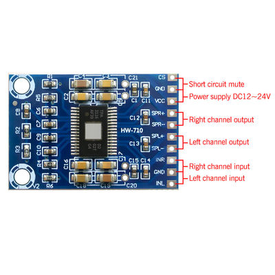 TPA3116D2 Chip Digital Amplifier Board dengan 50W + 50W Output dan 12V-24V DC Power