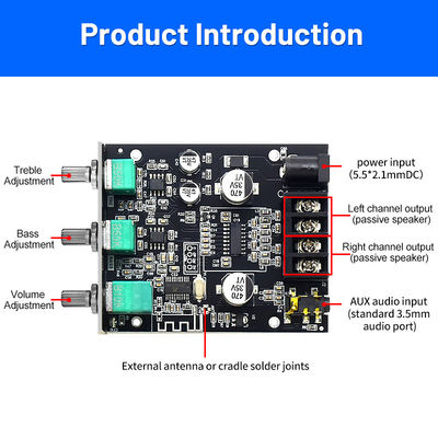 CA-502MT 5.0 BT Digital Audio Amplifier Board 2*50W 12-24V AMP Modul