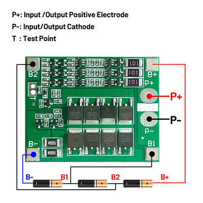CA-3S-25A-B-T Li-Ion 18650 BMS PCM Papan Perlindungan Baterai BMS PCM Dengan Keseimbangan Untuk Li-Ion Lipo Battery Cell Pack Module DIY