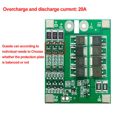 CA-3S-25A-B-T Li-Ion 18650 BMS PCM Papan Perlindungan Baterai BMS PCM Dengan Keseimbangan Untuk Li-Ion Lipo Battery Cell Pack Module DIY