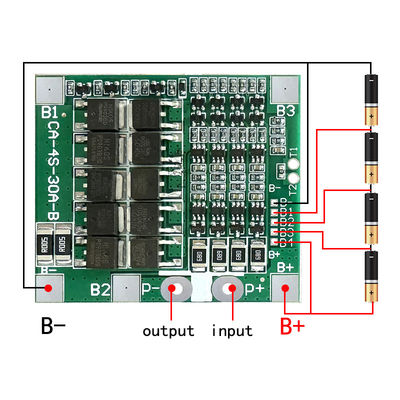CA-4S-30A-B Lithium 18650 BMS Baterai Perlindungan Board 30A 14.8V 12.8V 4s Bms Board
