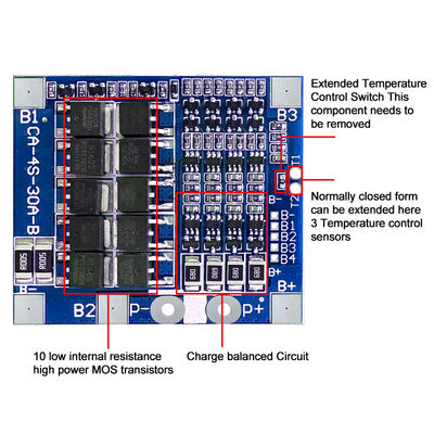 CA-4S-30A-B Lithium 18650 BMS Baterai Perlindungan Board 30A 14.8V 12.8V 4s Bms Board