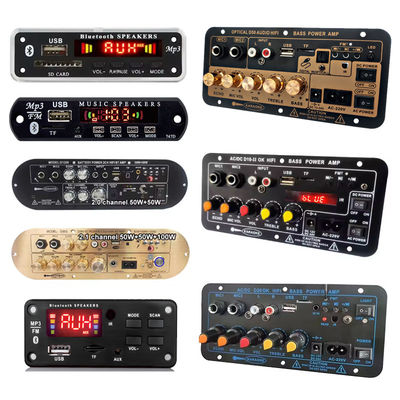 D50 Amplifier Board Dengan Optical Audio BT AMP USB FM Radio TF Player Hitam Untuk Mobil Rumah
