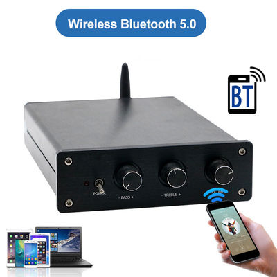 Amplifier Daya Audio Rumah 100W*2 + 200W dengan Bluetooth 5.0 dan 2.1 Saluran Mini HiFi Stereo Kelas D Amp Digital
