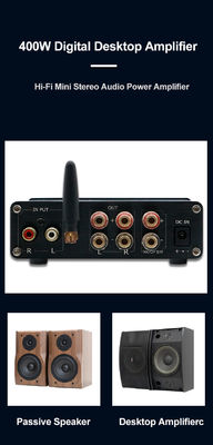 Amplifier Daya Audio Rumah 100W*2 + 200W dengan Bluetooth 5.0 dan 2.1 Saluran Mini HiFi Stereo Kelas D Amp Digital
