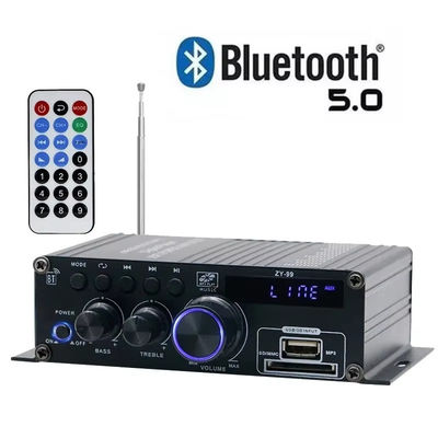 Hifi Stereo Audio Power Amplifier 120W Dual Channel Power Amp Equalizer Kontrol Independen Amplifier Digital Rumah