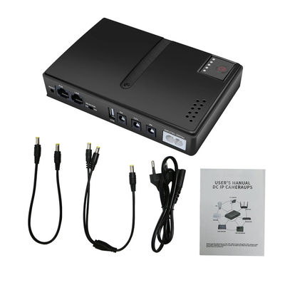 Mini 10400mAh 36W Supply Power Uninterruptible (UPS) untuk Router Modem Kamera Keamanan CCTV Sumber Daya AC DC yang dapat dikonfigurasi