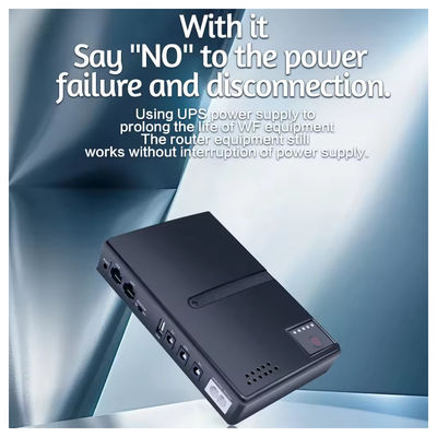 Mini 10400mAh 36W Supply Power Uninterruptible (UPS) untuk Router Modem Kamera Keamanan CCTV Sumber Daya AC DC yang dapat dikonfigurasi