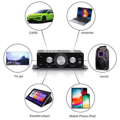 AK-270 12V Small Power Bluetooth Audio Amplifier 2.0 Channel Output HIFI Mini Power Amplifier untuk Home Theater Sound System