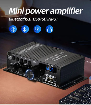 AK-380 5.0 Amplifier 2.0 Channel Mobil Home Theater Amplifier Mini HIFI Digital Audio Amplifiers Stereo USB OTG Input
