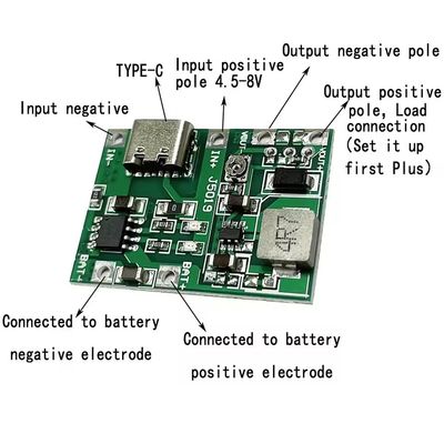Type-C USB 3.7V 9V 5V 2A DC-DC Converters Board Mount Lithium Li-ion 18650 Baterai pengisi daya 18650 Pengisi daya Langkah Boost Power Supply Module