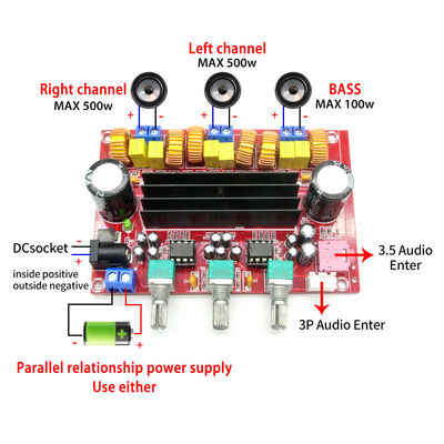 CA-3116P 2*50W+100W Digital Amplifier Board Modul Amplifier Audio Linear Berkinerja Tinggi dengan Saluran Dual