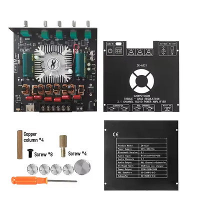 ZK-AS21 2.1 Channel Audio Amplifier Module TPA3255 Subwoofer 220WX2+350W 220WX2+350W Amplifier Board ZK-AS21