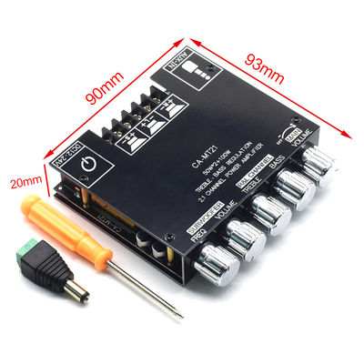 ZK-MT21 2.1 Channel Subwoofer Amplifier Module 5.0BT 12V 24V 2*50W+100W Power Home Use Plastic Board untuk Speaker System