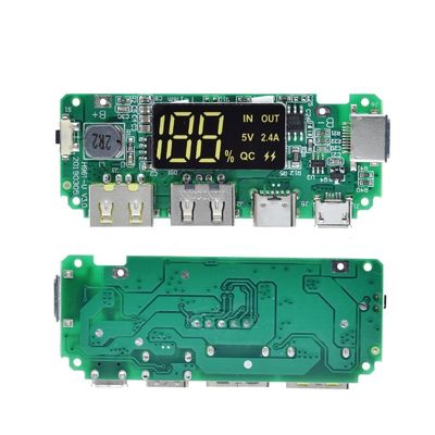 Dual USB 5V 2.4A Micro/Type-C LED USB Mobile Power Bank 18650 Charging Module Lithium Battery Charger Board Perlindungan Sirkuit