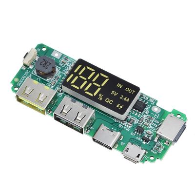 Dual USB 5V 2.4A Micro/Type-C LED USB Mobile Power Bank 18650 Charging Module Lithium Battery Charger Board Perlindungan Sirkuit