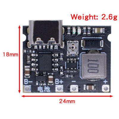 3.7V sampai 9V 5V 2A DC-DC Step Up Boost Module 18650 Lithium Battery Charging Discharging Board Type-C DC TP4056