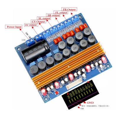 TPA3116 5.1 Channel Class D Digital Amplifier Board 100W+100W+4*50W Audio untuk Speaker yang Kuat
