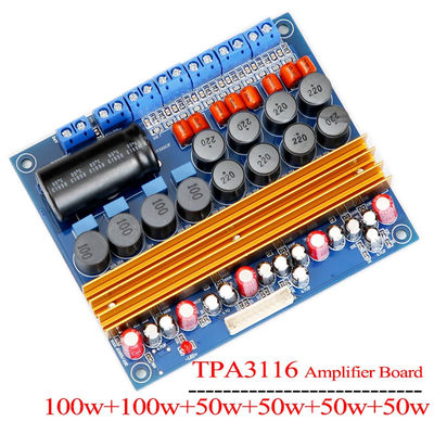 TPA3116 5.1 Channel Class D Digital Amplifier Board 100W+100W+4*50W Audio untuk Speaker yang Kuat
