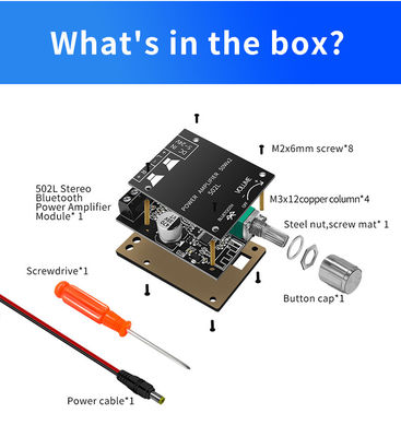 ZK-502L Mini untuk Bluetooth 5.0 DC 5-24V 50Wx2 Stereo Power Amplifier Wireless Audio Digital Board untuk Bluetooth Amplifier Spe