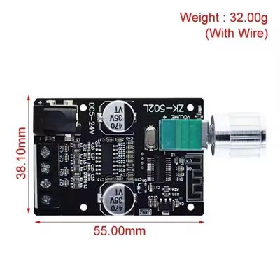 ZK-502L Mini untuk Bluetooth 5.0 DC 5-24V 50Wx2 Stereo Power Amplifier Wireless Audio Digital Board untuk Bluetooth Amplifier Spe