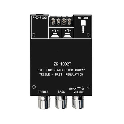 ZK-1002T HIFI 2.0 Channel 5.0BT 100Wx2 Amplifier Board Stereo Subwoofer Speaker Module dengan Komunikasi AUX