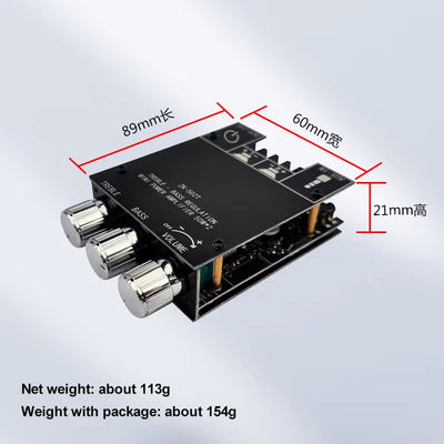 TPA3116D2 Subwoofer Audio Amplifier Module ZK-502T 2-Channel Audio Stereo Board dengan 2*50W Bass AMP dan AUX Communication