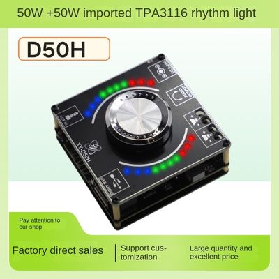 TPA3116 Modul 50W*2 Stereo HIFI Volume Spectrum Power Amplifier Board Dengan Musik Lampu Ritme Private Mold