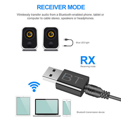 Adaptor Audio Bluetooth 5.0 dengan Jangkauan Transmisi 10m dan Mode Ganda untuk Streaming Audio Nirkabel