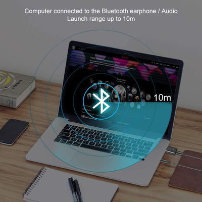 Adaptor Audio Bluetooth 5.0 dengan Jangkauan Transmisi 10m dan Mode Ganda untuk Streaming Audio Nirkabel