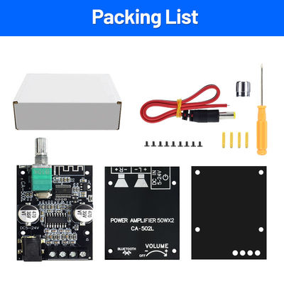 ZK-502L 2.0 Channel Digital Amplifier Board Home Theater HIFI Amplifier dengan BT5.0 50WX2 Metal Material Stereo Board ZK-502L