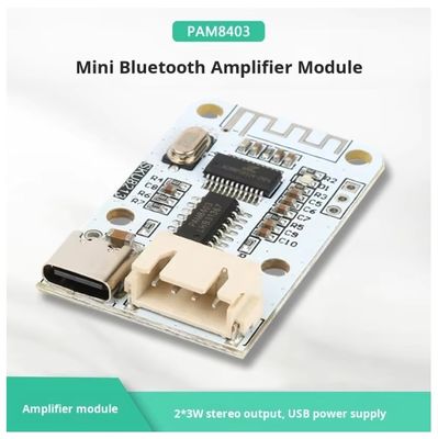 Papan Penguat Bluetooth Mini PAM8403 5V 2x3W Tipe-C