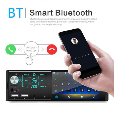 Stereo Mobil Portabel 4.1 inci Layar Sentuh HD USB Ganda untuk Pemutar MP5 Bluetooth Lampu Berwarna-warni Autoradio Radio Mobil CD untuk DVD VCD