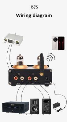 Preamplifier Tabung HIFI Audiophile 6J5 QCC3034 untuk Amplifier Rumah Nirkabel BT 5.1 dengan Penyesuaian Bass dan Treble Preamp
