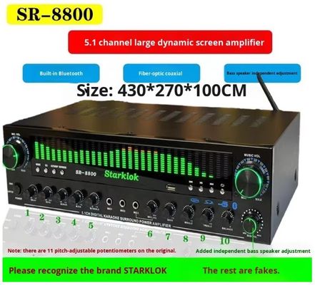 Setelan: Speaker Amplifier Rumah Tiga Arah Cat Cyclone No. 8 dengan Amplifier SR8800 dan Subwoofer 10 inci