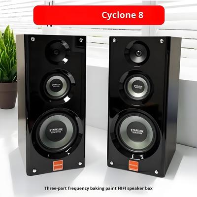 Setelan: Speaker Amplifier Rumah Tiga Arah Cat Cyclone No. 8 dengan Amplifier SR8800 dan Subwoofer 10 inci