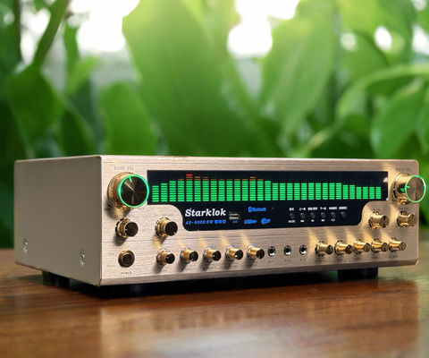 8000SW Flagship Version 7.1 CH 2500W Amplifier Rumah Full Aluminium Alloy Gold Body Double Ring Cow Partition Stereo Amplifier