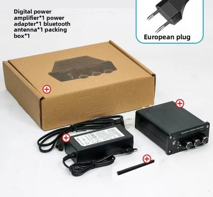 Saluran 2.0 2*100W BT 5.0 RGB Light Treble Bass yang Dapat Disesuaikan Amplifier Linear Daya Tinggi Stereo Digital Mini Rumah Hifi Baru