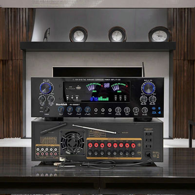 AV-8888BT Profesional 7.1 Channel 2000W Amplifier Home Theater Daya Ultra-Tinggi BT Wireless Home KTV Surround Sound System