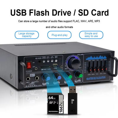 160W Dual Channel HiFi Stereo Audio Rumah Digital Amplifier Profesional Tabung Amplifier Modul Mikrofon Input Remote Amplifier