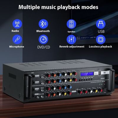 PA-803WH 2.0 Channel 400W Home Amplifier Hot Selling High Power Receiver dengan BT Wireless Power Booster Material Logam