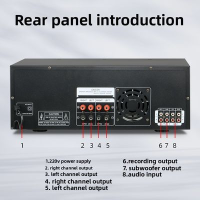 ZX-12B 4.0 Channel 800W HiFi Audio Amplifier Hot-Selling High-Power BT Wireless Home Audio Besar Digital Receiver Amplifier
